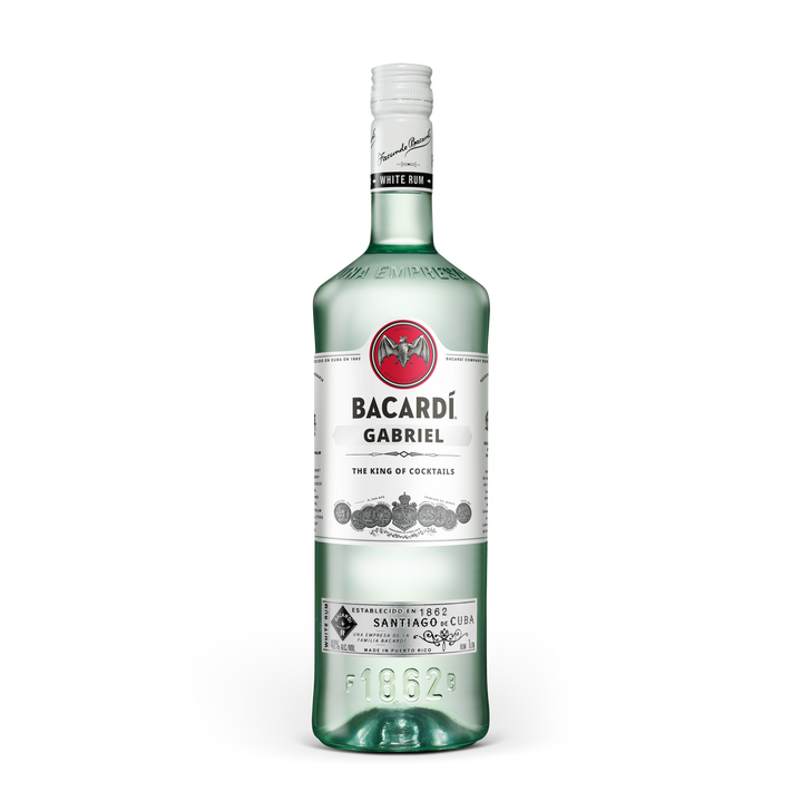 Bacardi Carta Blanca 100cl with personalized label